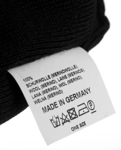 Merino Beanie Classic Black Schwarz