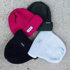Merino Beanie Gerippt Bonbon
