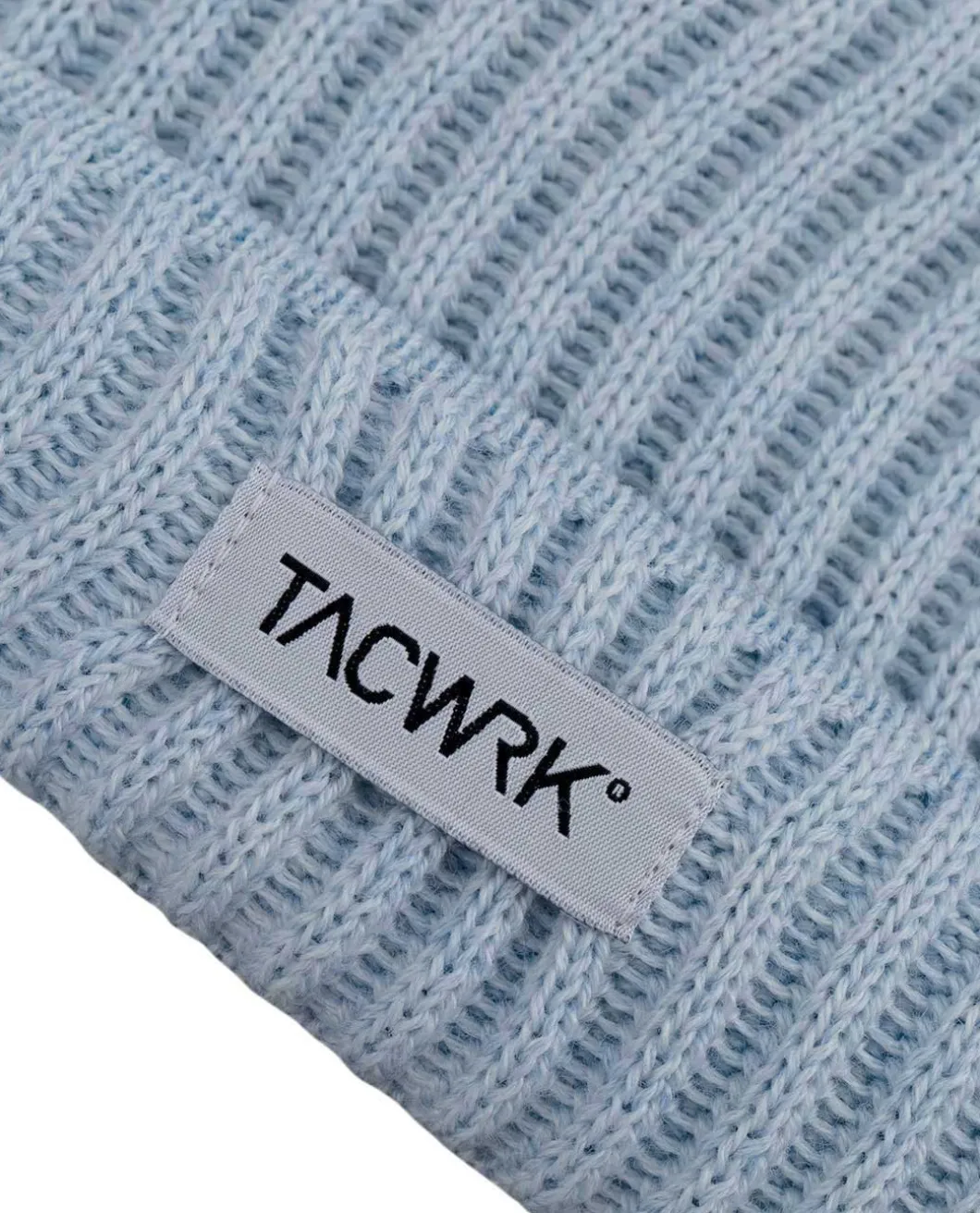 Merino Beanie Gerippt Eisblau
