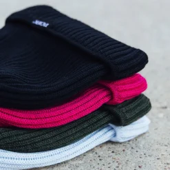 Merino Beanie Gerippt Eisblau