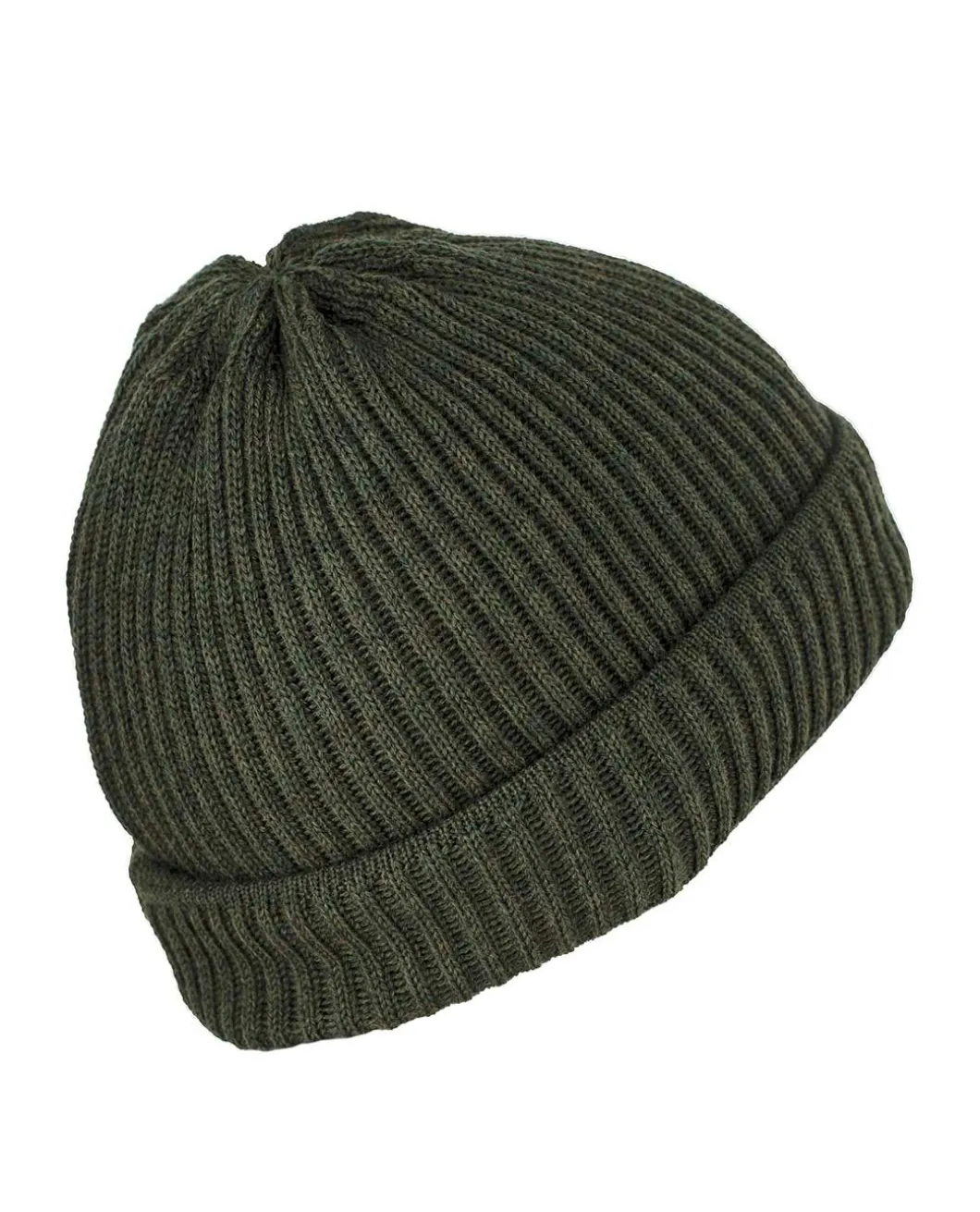 Merino Beanie Gerippt Oliv