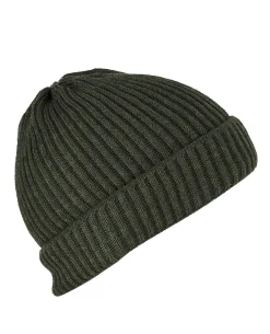 Merino Beanie Gerippt Oliv