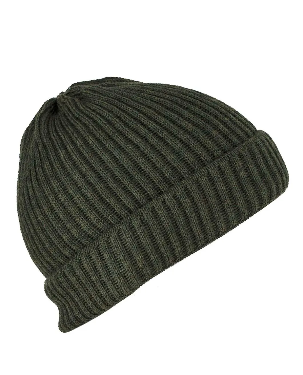 Merino Beanie Gerippt Oliv
