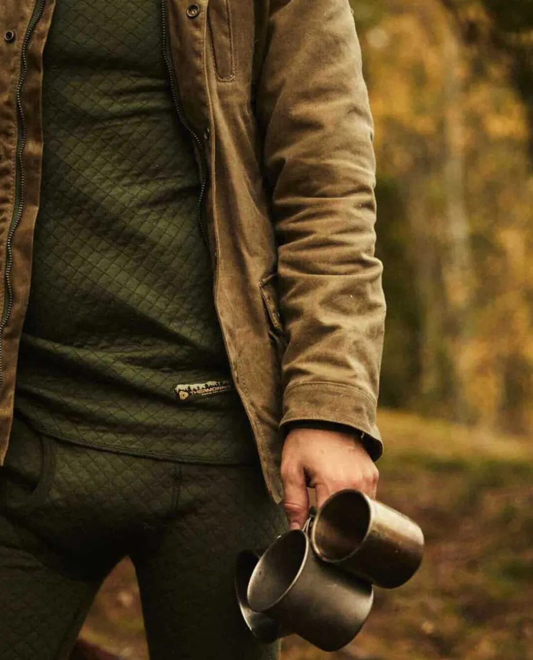 Merino Long Sleeve Shirt 3 in 1 Men Forest Green Oliv
