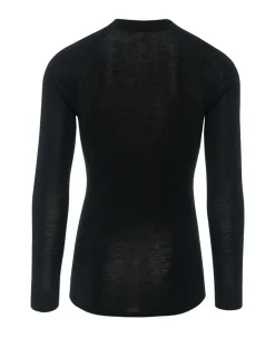 Merino WARM Long Sleeve Shirt Men Black Schwarz