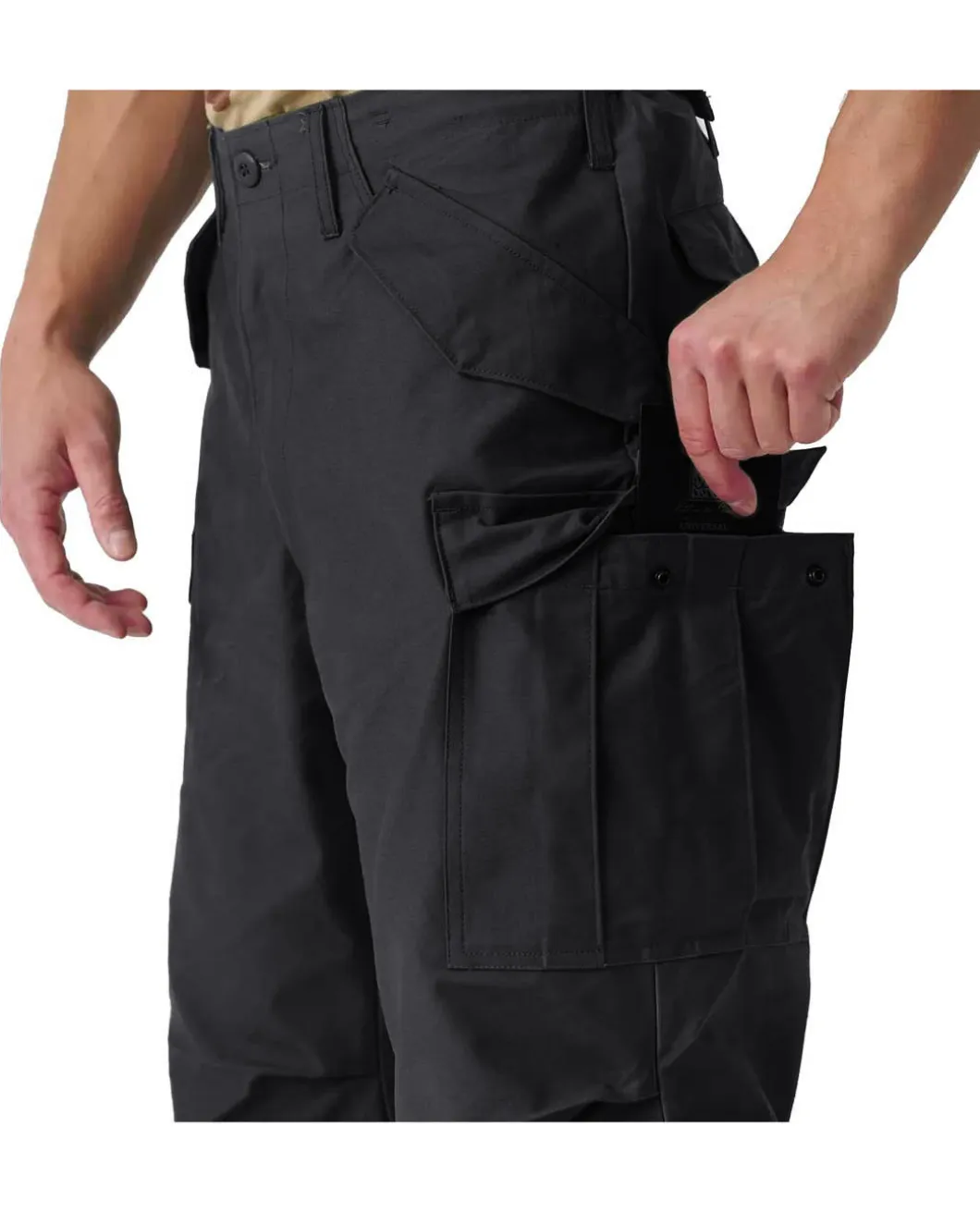 M65 Trousers NyCo Sateen Black Schwarz