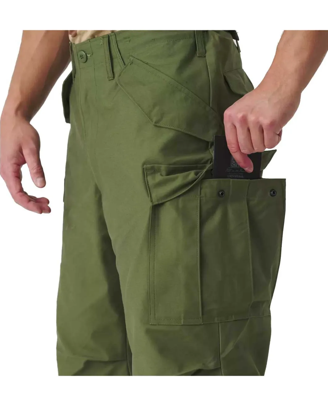 M65 Trousers NyCo Sateen Olive Green