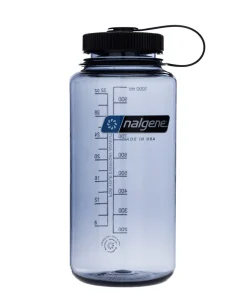 Nalgene Weithals Sustain Trinkflasche 1L Grau Schwarz