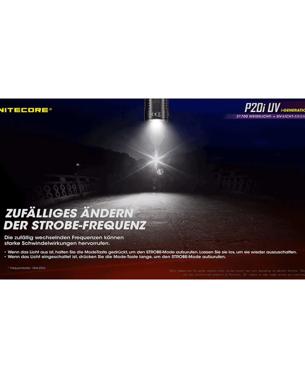 Nitecore P20i UV - 1800 Lumen + UV-Licht