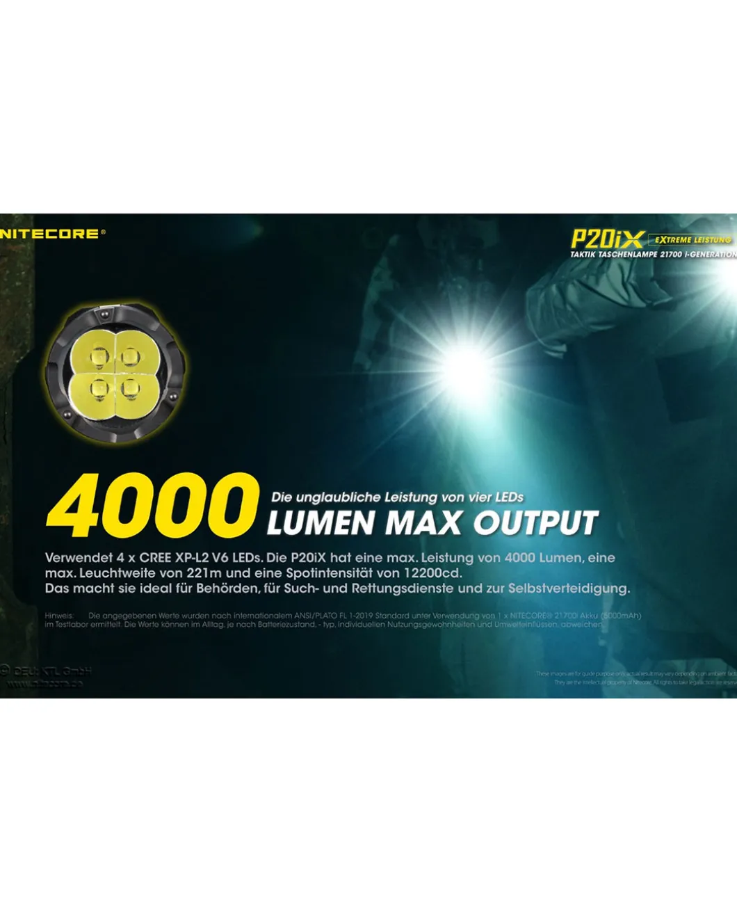 Nitecore P20iX - 4000 Lumen