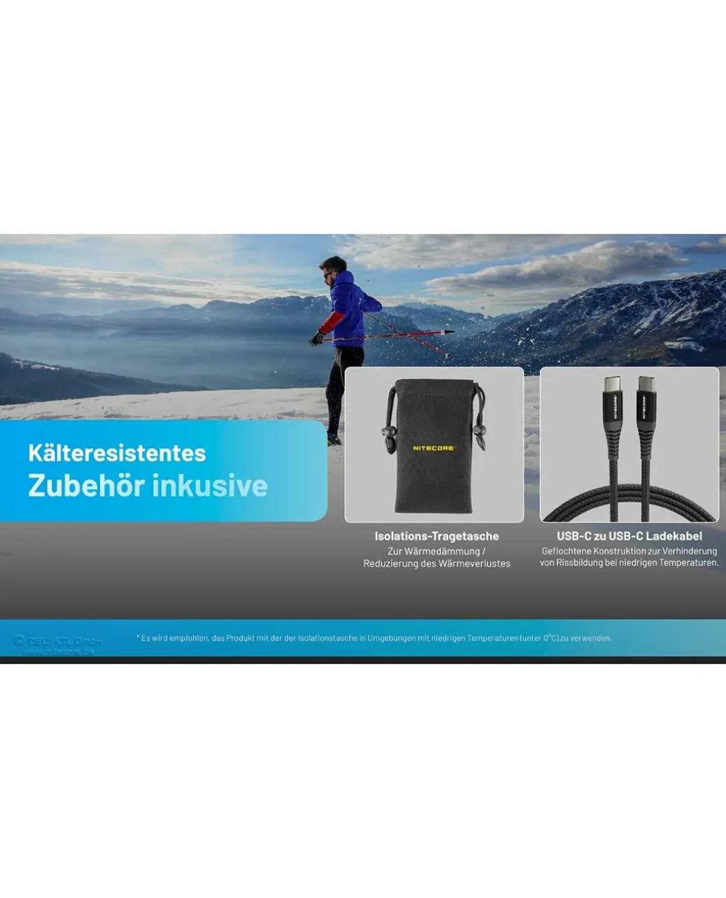 Nitecore Powerbank SUMMIT10000 - 10000mAh, Kältebeständig