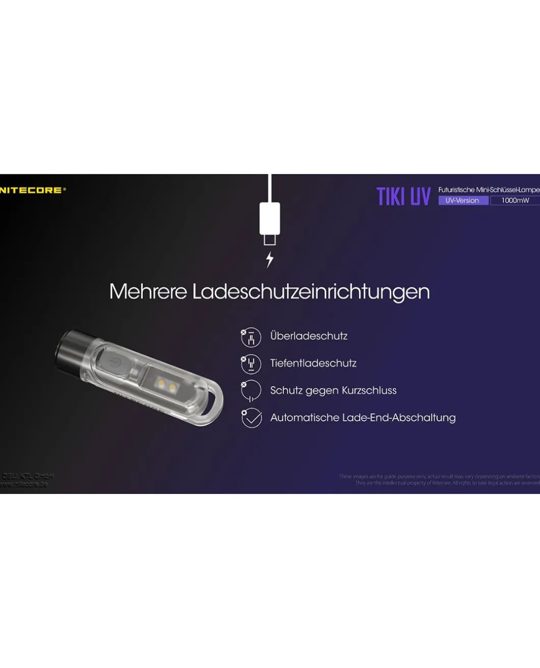 Nitecore TIKI UV - 1000mW