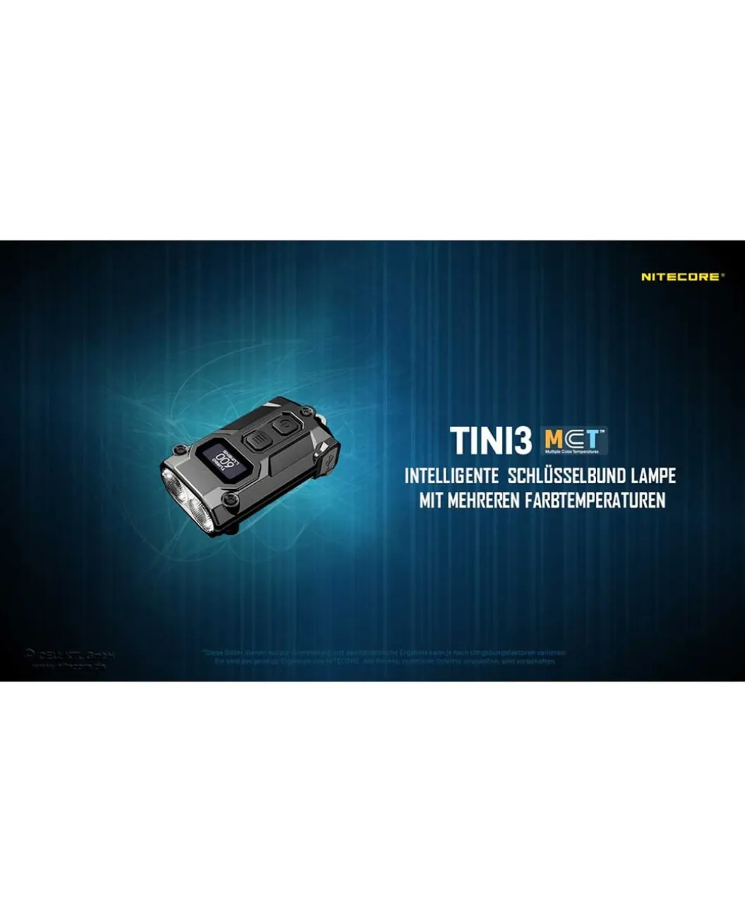 Nitecore TINI 3 - Schwarz, 600 Lumen