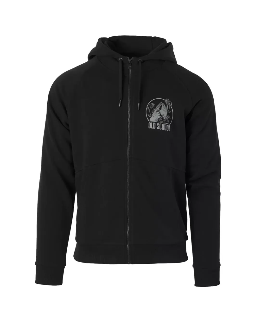 Old School Hoodie Fullzip Black Schwarz
