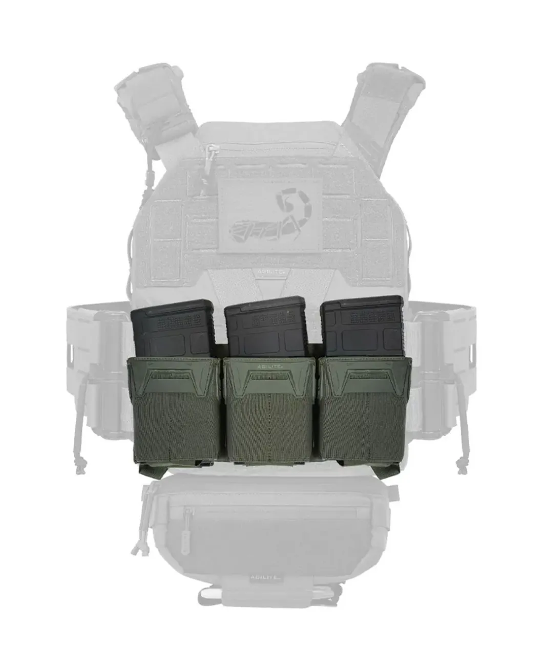 Pincer Placard .308 Triple Mag Pouch Ranger Green