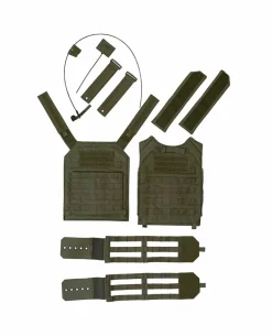 Plattenträger abwerfbar-Set LT025/V-A2 M/L Steingrau
