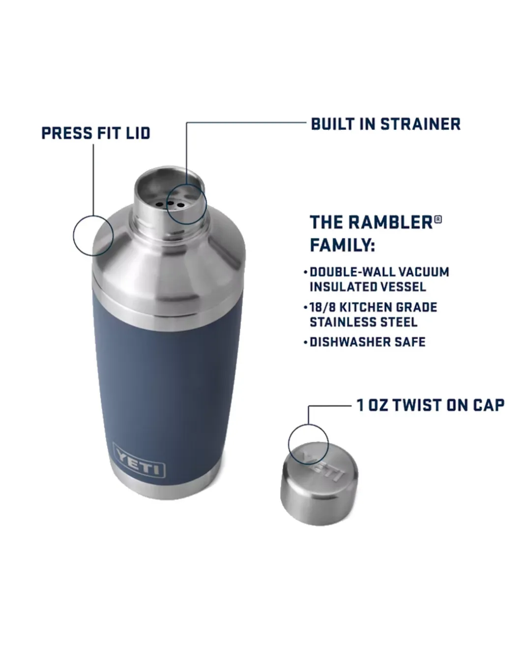 Rambler Cocktail Shaker Stainless Steel