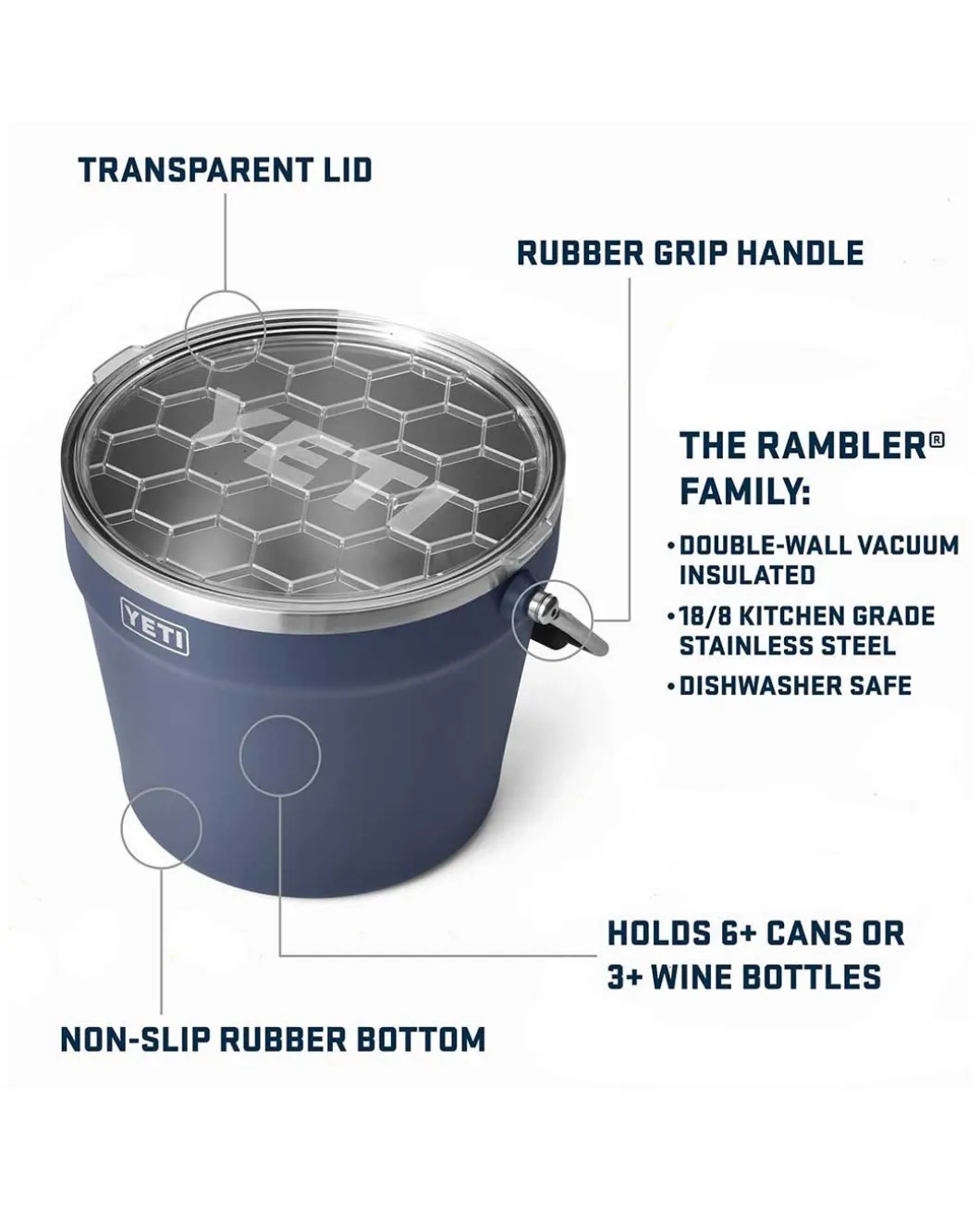 Rambler 7.6 L Beverage Bucket White Weiss