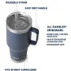 Rambler 35 Oz Straw Mug Black Schwarz