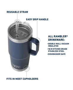 Rambler 25 Oz Straw Mug Black Schwarz
