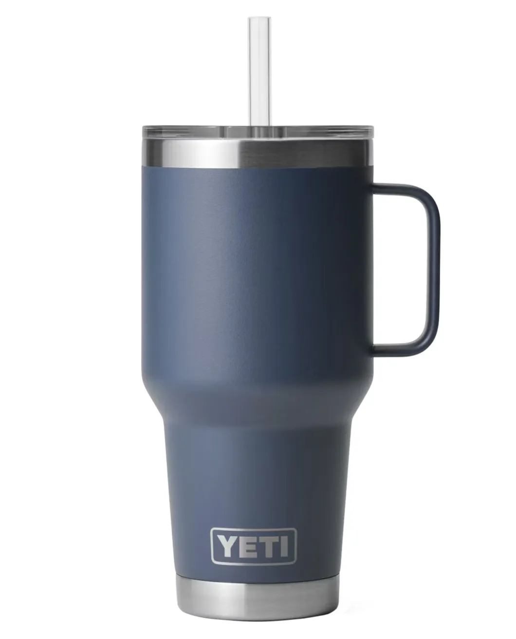 Rambler 35 Oz Straw Mug Navy Blau