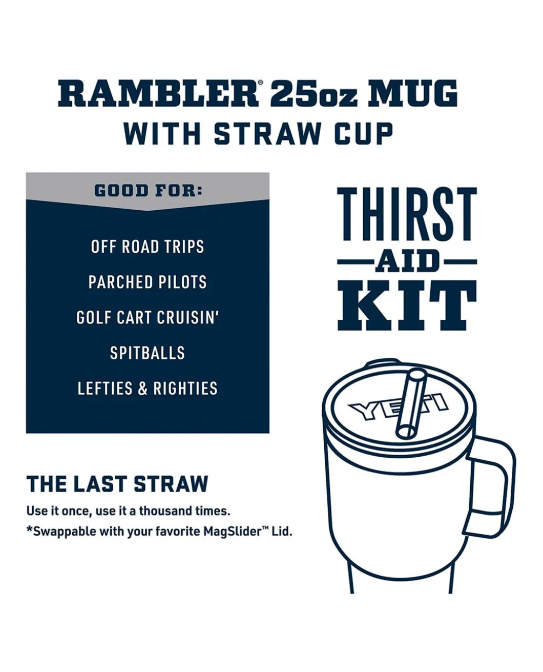 Rambler 25 Oz Straw Mug Rescue Red