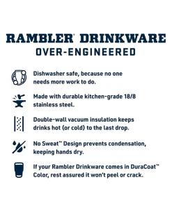 Rambler 25 Oz Straw Mug Rescue Red