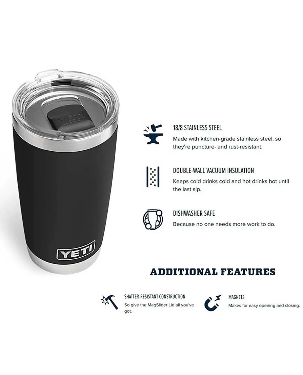 Rambler 20 Oz Tumbler Navy Blau