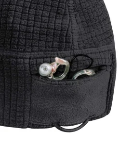 Range Beanie Grid Fleece Black Schwarz