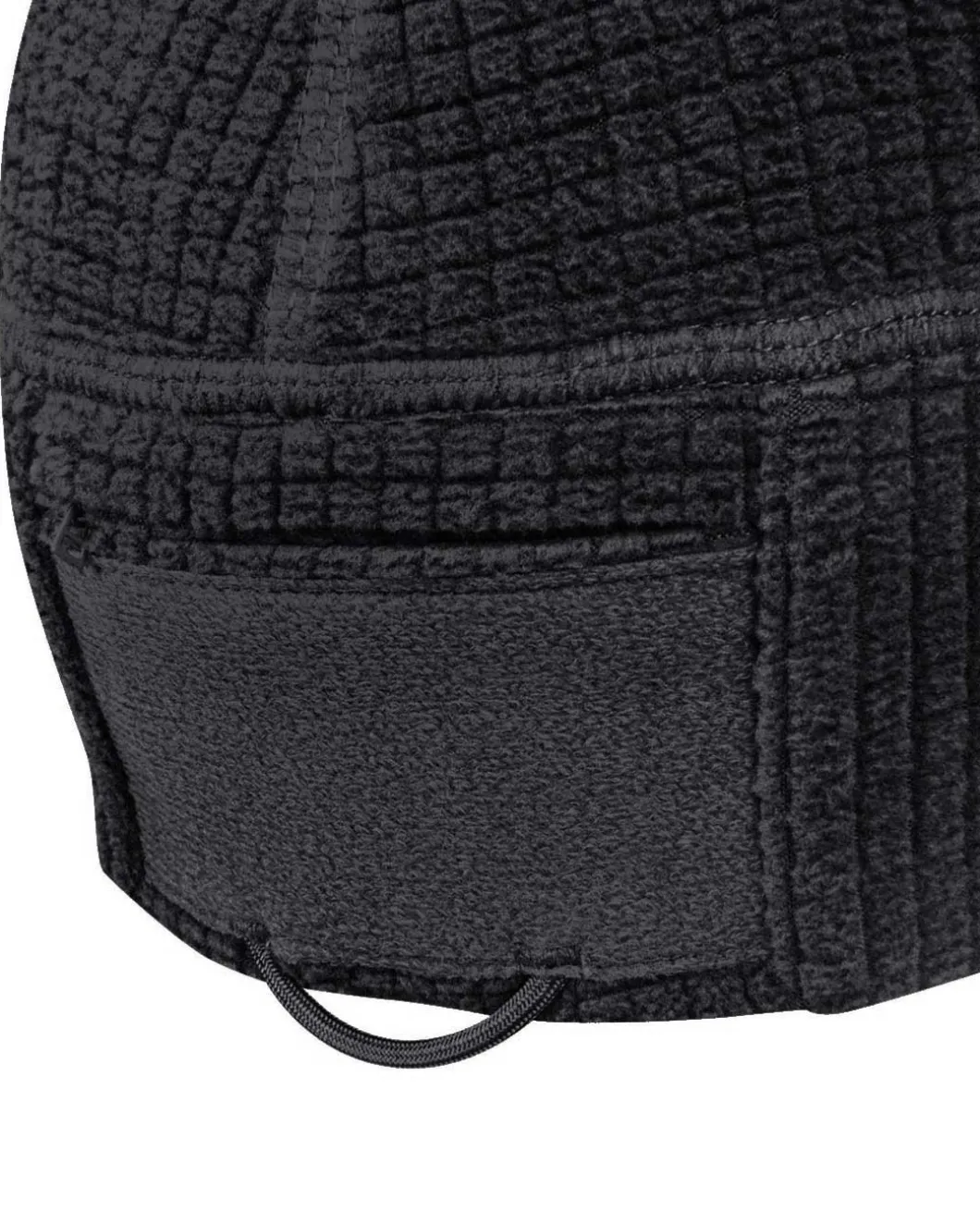 Range Beanie Grid Fleece Black Schwarz