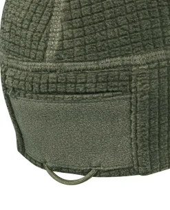 Range Beanie Grid Fleece Olive Green
