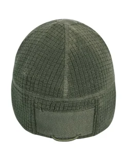 Range Beanie Grid Fleece Olive Green