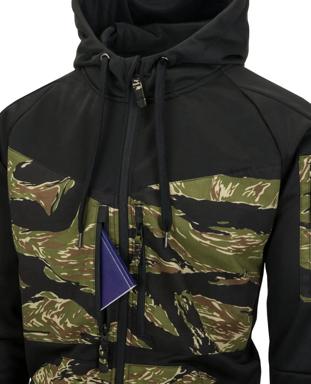 Rogue Hoodie FullZip Black/Tiger Stripe