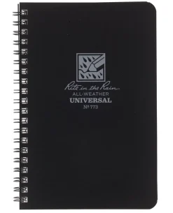 Side-Spiral Notebook Universal Black Schwarz