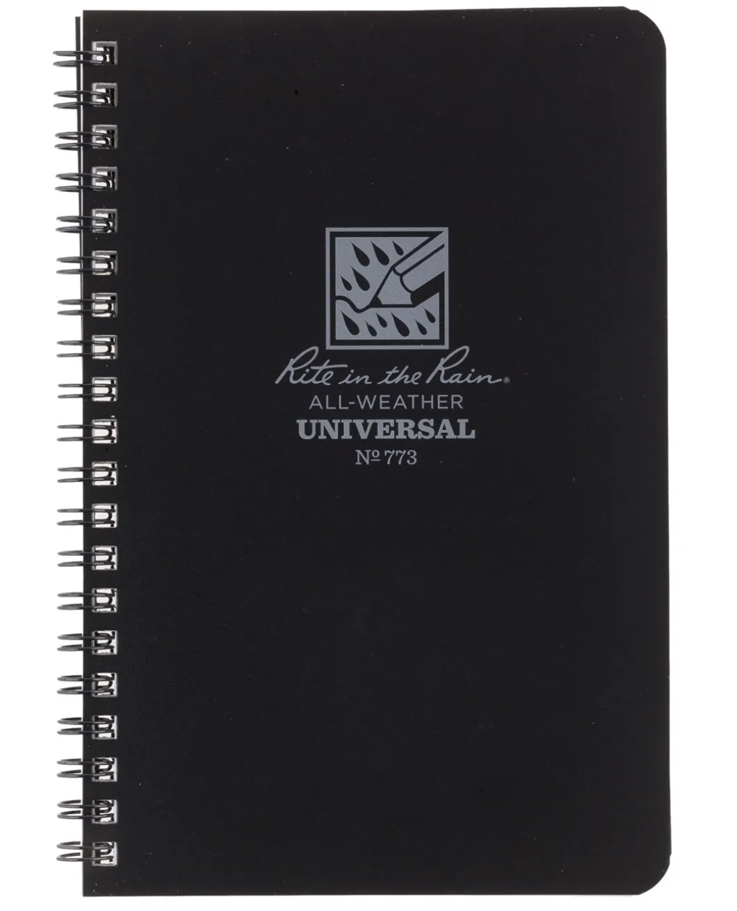 Side-Spiral Notebook Universal Black Schwarz