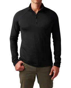 Stratos 1/4 Zip Black Schwarz