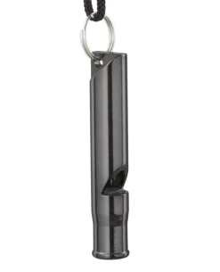 Survival Whistle Aluminum Black Schwarz