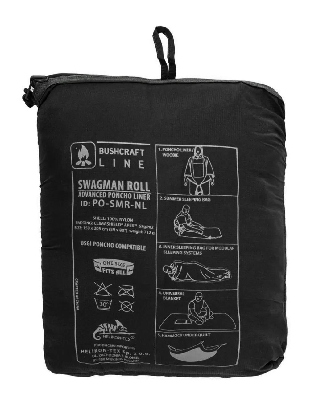 Swagman Roll Poncho Multicam Black