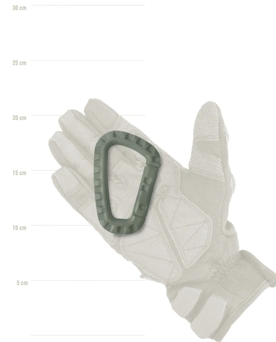 TacLink Karabiner Grau-Grün