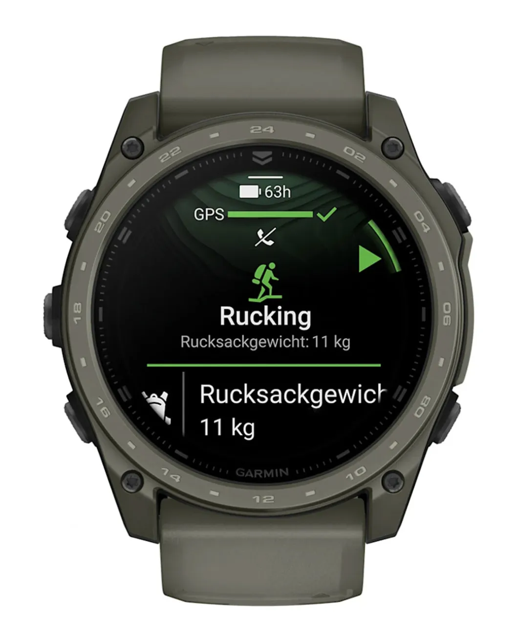tactix 8 -51 mm AMOLED Cerakote Schwarz Oliv