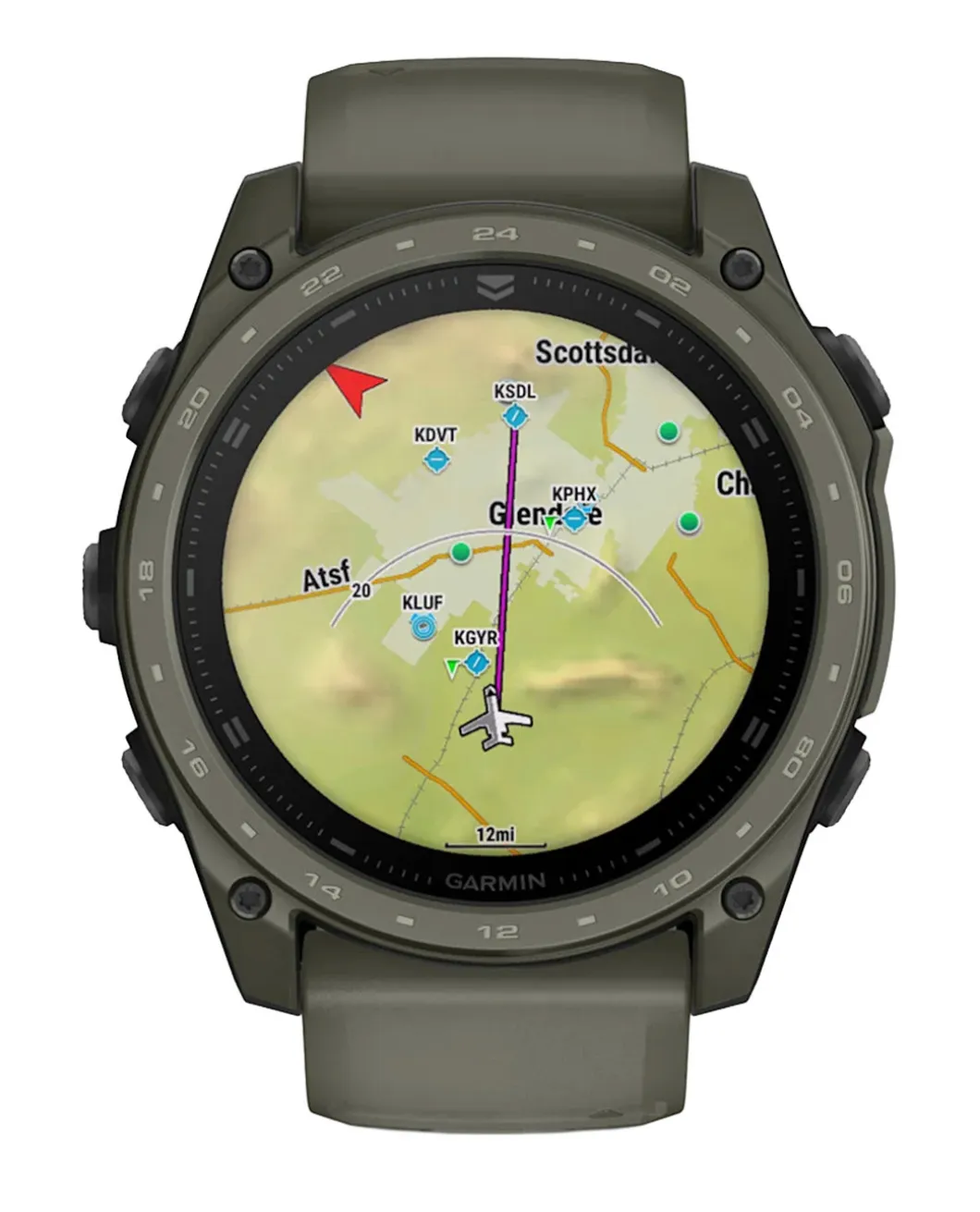 tactix 8 -51 mm AMOLED Cerakote Schwarz Oliv