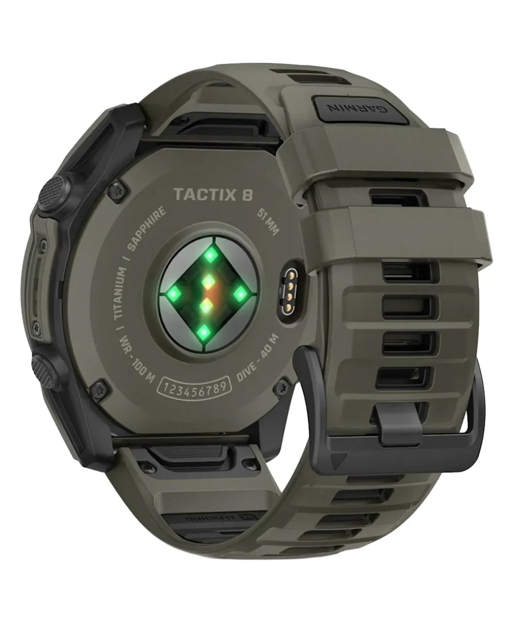 tactix 8 -51 mm AMOLED Cerakote Schwarz Oliv