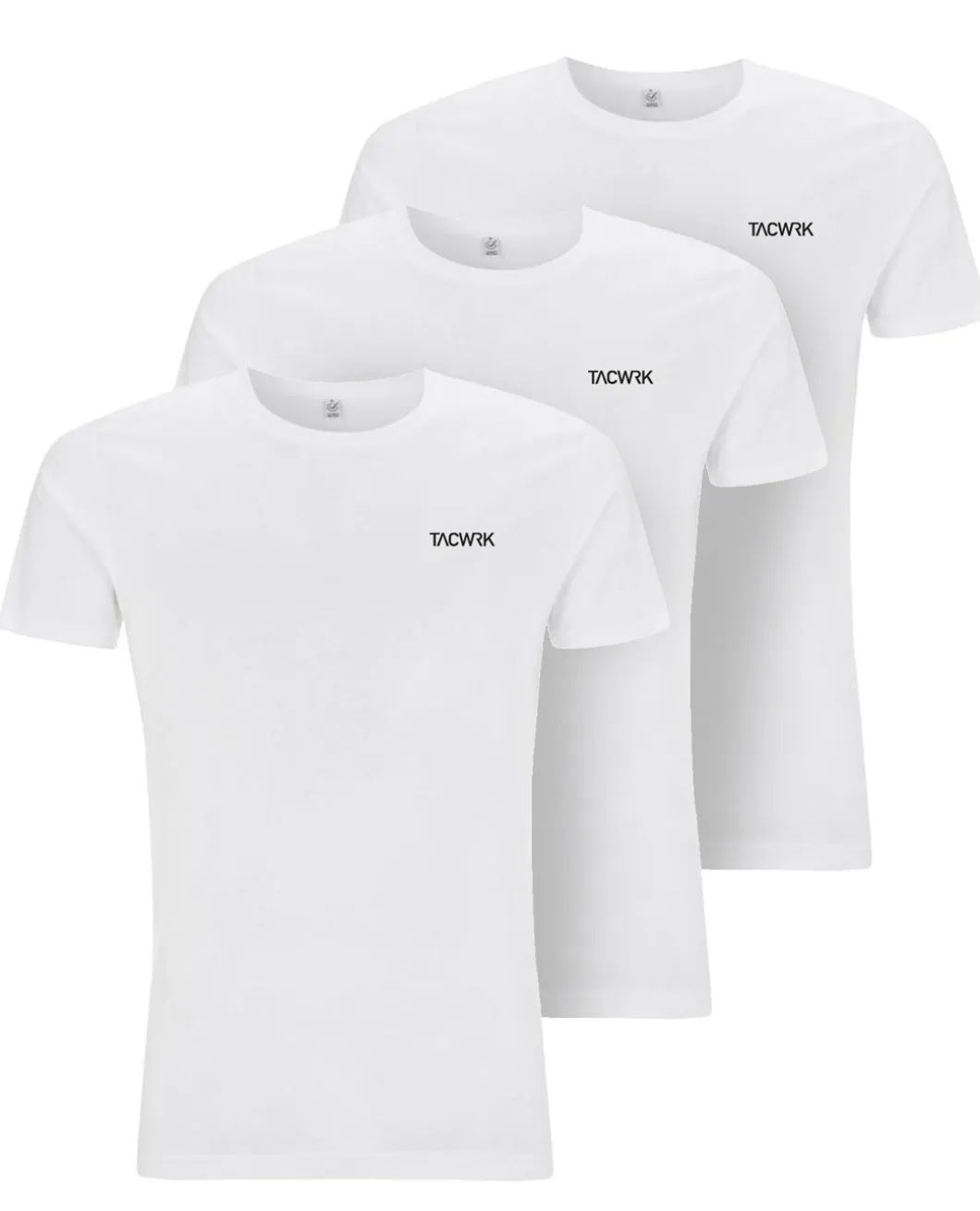 TACWRK 3er Pack T-Shirts Weiß