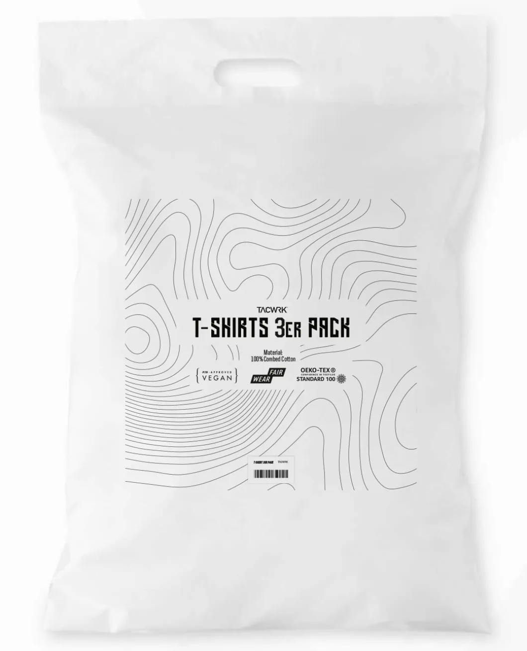 TACWRK 3er Pack T-Shirts Weiß