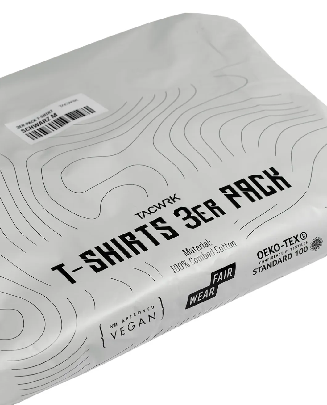 TACWRK 3er Pack T-Shirts Weiß
