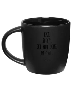 Tasse Eat Sleep Black on Black