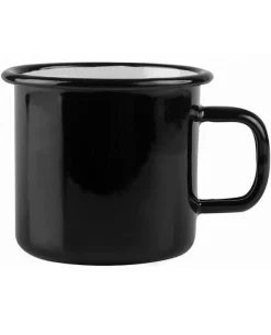 Tasse Eat Sleep Schwarz Metall