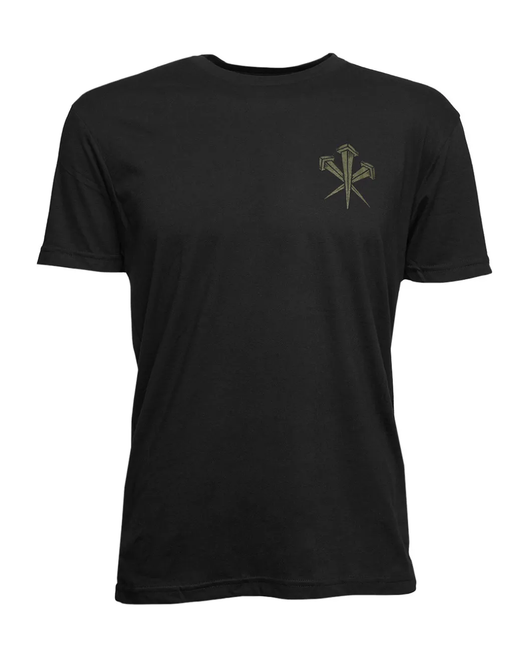 T-Shirt Black Logo Nails Ranger Green