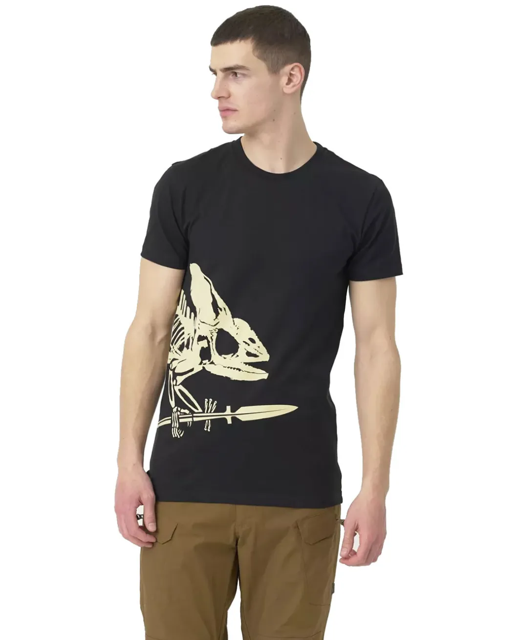 T-Shirt (Full Body Skeleton) Black Schwarz