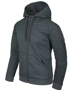 Urban Tactical Hoodie FullZip Melange Black-Grey